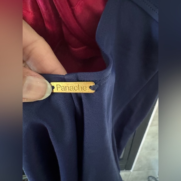 Panache Women's Veronica Underwire One-Piece Swimsuit Navy Stripe 34F NWT - Picture 4 of 9